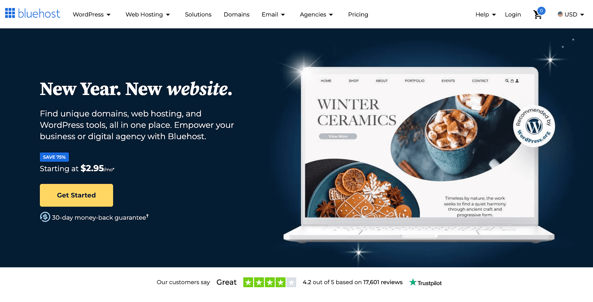 Bluehost - great hosting company to start a personal blog.
