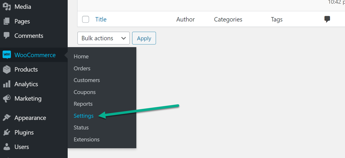 WooCommerce shipping settings